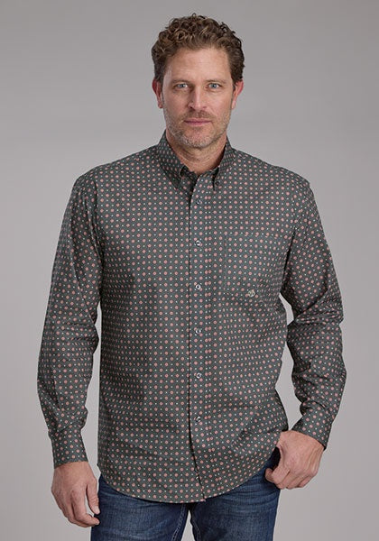 Roper Men's Amarillo Collection L/S Shirt - Geo Print