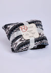 Roper Plush Throw Rug- Aztec Black