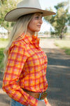 Black Colt Ellie Shirt - Pink & Orange Check