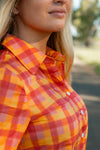 Black Colt Ellie Shirt - Pink & Orange Check