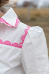 Black Colt Ivy Scallop Trim Shirt