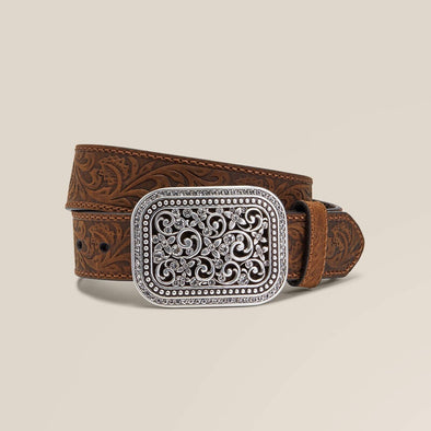 Ariat Ladies Floral Embroidery Buckle Belt