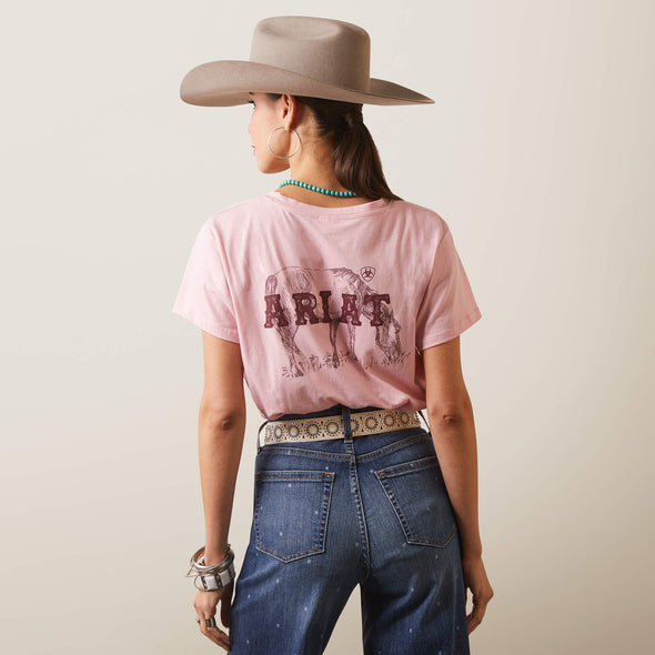 Ariat Ladies REAL Grazin SS T-Shirt - Coral Blush