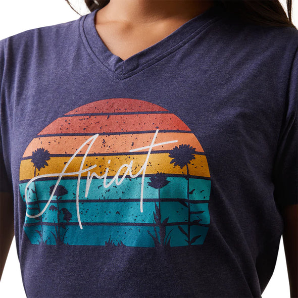Ariat Ladies REAL Horizon T-Shirt - Navy Heather