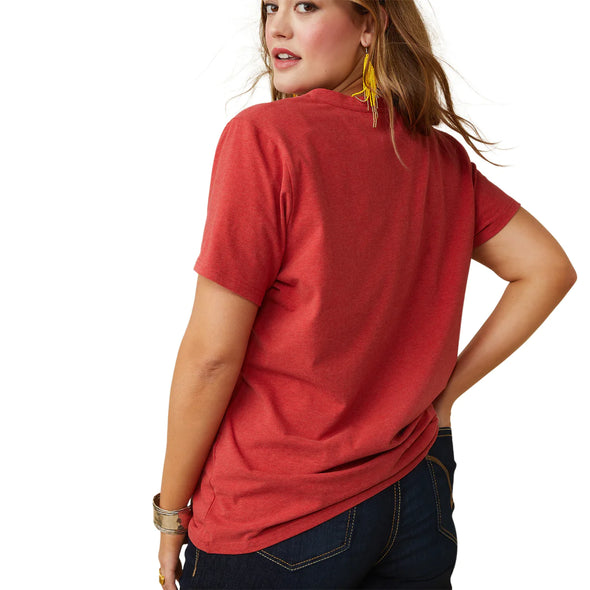 Ariat Ladies REAL Horizons T-Shirt - Aura Orange Heather