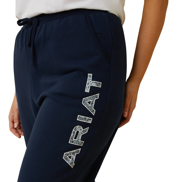 Ariat Ladies Curvy REAL Jogger Sweat Pant - Navy Eclipse