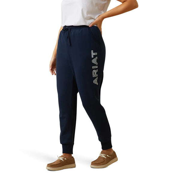 Ariat Ladies Curvy REAL Jogger Sweat Pant - Navy Eclipse
