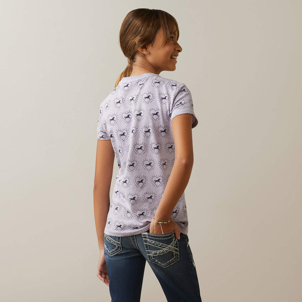 Ariat Girl's So Love T-Shirt - Half Drop Heather Grey