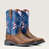 Ariat Kid's Work Hog XT Venttek Boot - Bolt Distressed Tan/Ole Blue