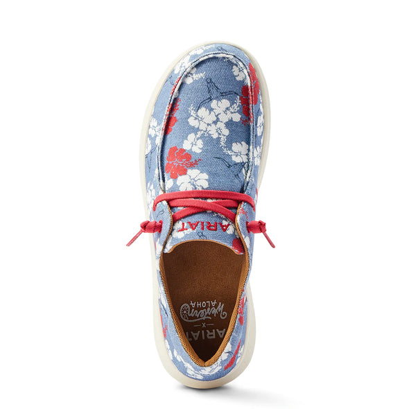 Ariat Women's Hilo Western Aloha - Red White Blue Pareau Print