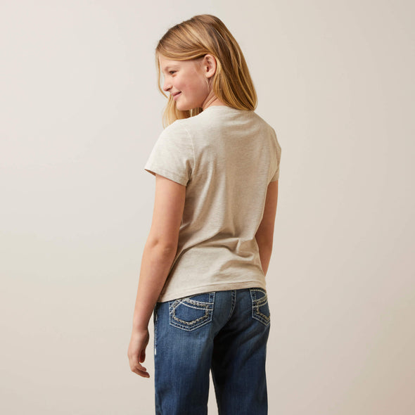 Ariat Girl's Caballo T-Shirt - Oatmeal Heather