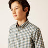 Ariat Boy's Pro Series L.S  Blake Shirt - White/Khaki Plaid