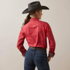 Ariat Ladies WR Kirby Stretch LS Shirt - Cardinal Dot