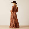 Ladies Ariat Gallop Away Maxi Dress - Brown Multi