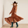 Ladies Ariat Gallop Away Maxi Dress - Brown Multi