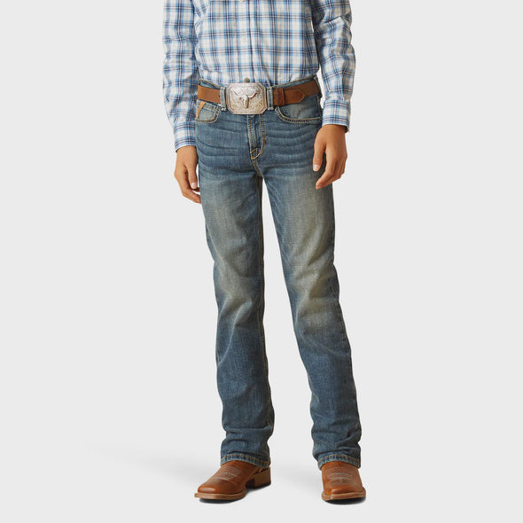 Ariat Boys B4 Relaxed Sebastian Boot Cut Jean - Wave