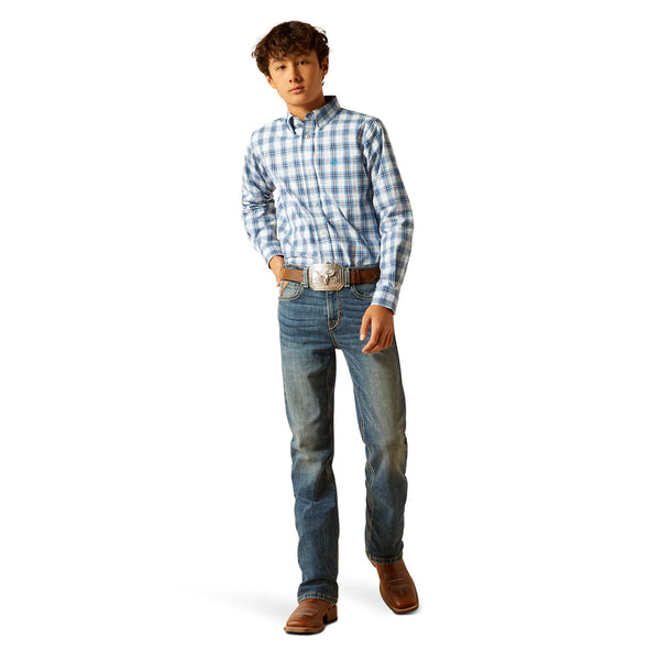 Ariat Boys B4 Relaxed Sebastian Boot Cut Jean - Wave