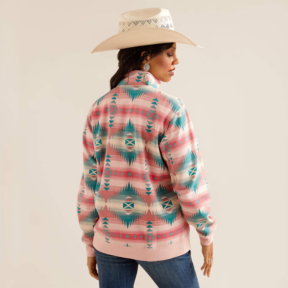 Ariat Ladies Ranger 1/2 Zip Sweatshirt - Tiffany Print