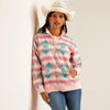 Ariat Ladies Ranger 1/2 Zip Sweatshirt - Tiffany Print