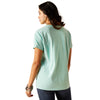 Ariat Ladies Ariat Cowboy S.S T-Shirt - Aqua Heather