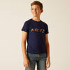 Ariat Boys Logo SW Landscape Tee - Dark Navy