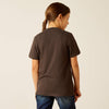 Ariat Girls Mountain Patterns Tee - Charcoal Heather