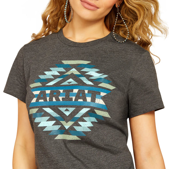 Ariat Ladies Southwest Classic T-Shirt - Charcoal Heather