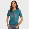 Ariat Ladies Bison Ranch Tee - Deep Sea Heather