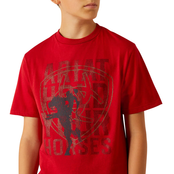 Ariat Boy's Hold Your Horses T- Shirt - Red