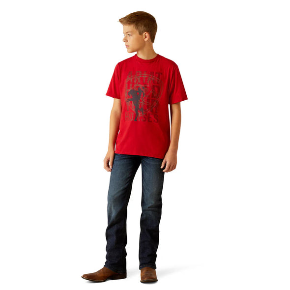 Ariat Boy's Hold Your Horses T- Shirt - Red