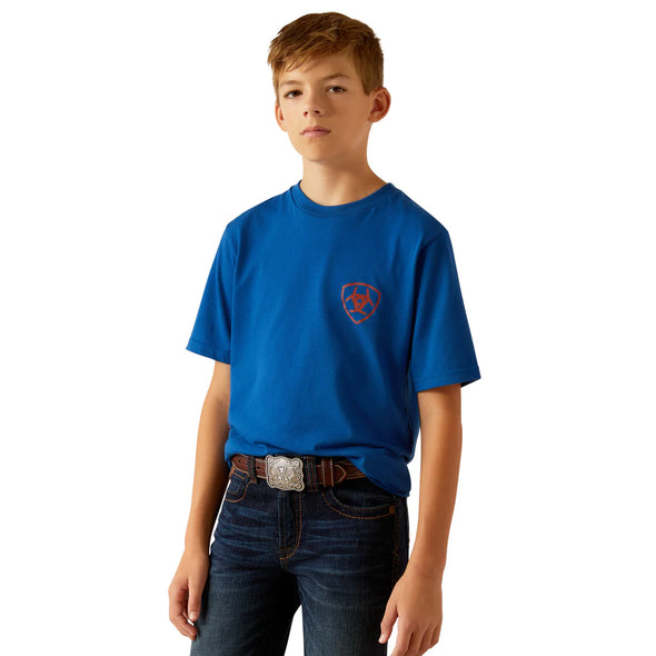 Ariat Boys Horizon Oasis Tee - Royal Blue