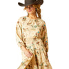 Ariat Ladies Handkercheif Dress- Retro Ranch Print