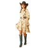 Ariat Ladies Handkercheif Dress- Retro Ranch Print