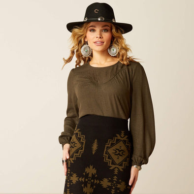 Ariat Ladies Wisteria Top - Croc Jacquard