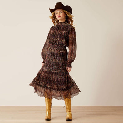 Ariat Ladies Plume Dress - Leopard Mesh