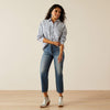 Ariat Ladies Baggy Button Up L.S Shirt - Coastal Stripe