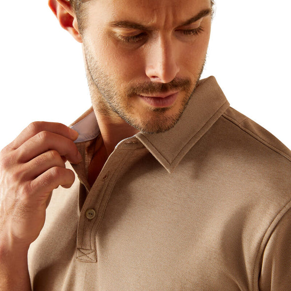Ariat Men's Shaldon Polo - Brown Heather