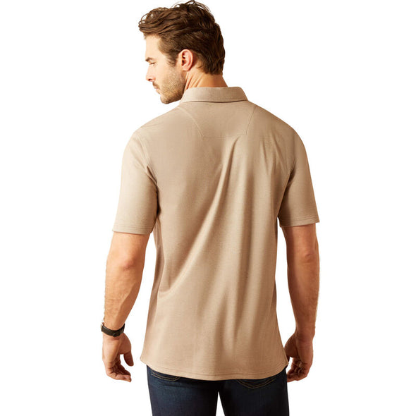 Ariat Men's Shaldon Polo - Brown Heather