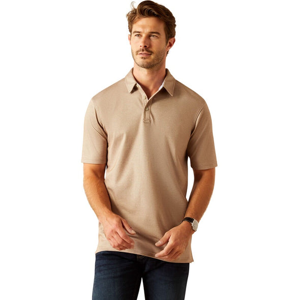 Ariat Men's Shaldon Polo - Brown Heather