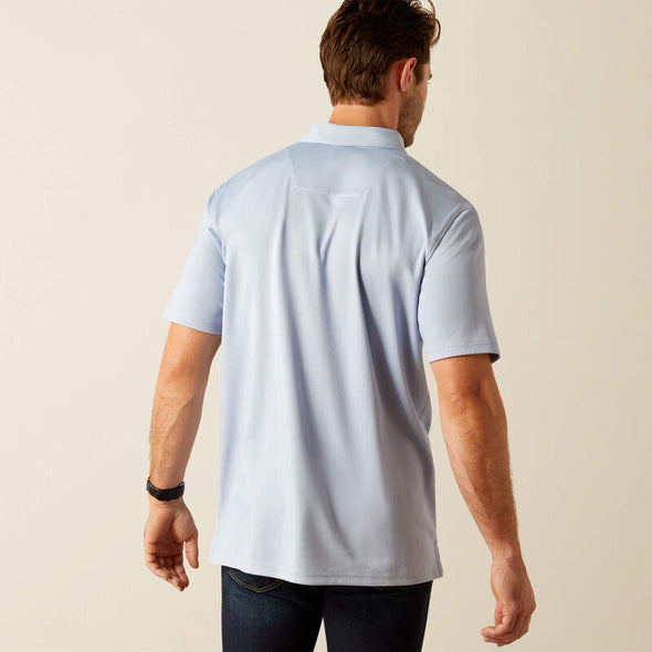 Ariat Men's Shaldon Polo - Chambray Blue Heather