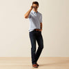 Ariat Men's Shaldon Polo - Chambray Blue Heather