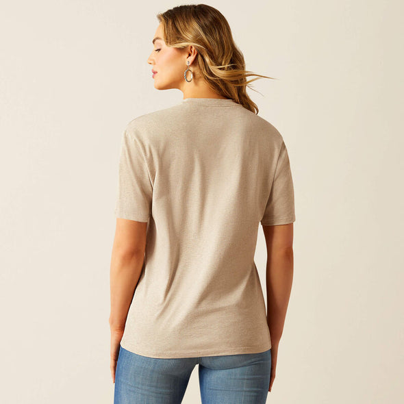 Ariat Ladies Longhorn T-Shirt - Oatmeal Heather