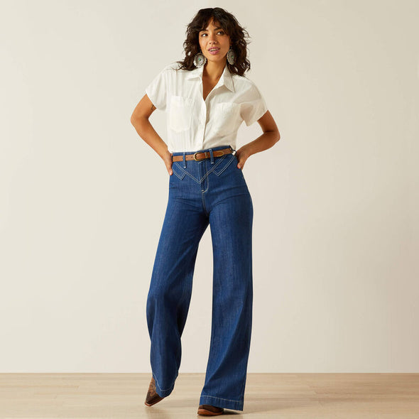 Ariat Ladies Vacation S.S Shirt - Cloud Dancer