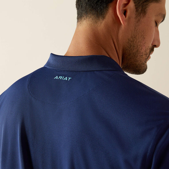 Ariat Men's Tek Polo - Blue Depths