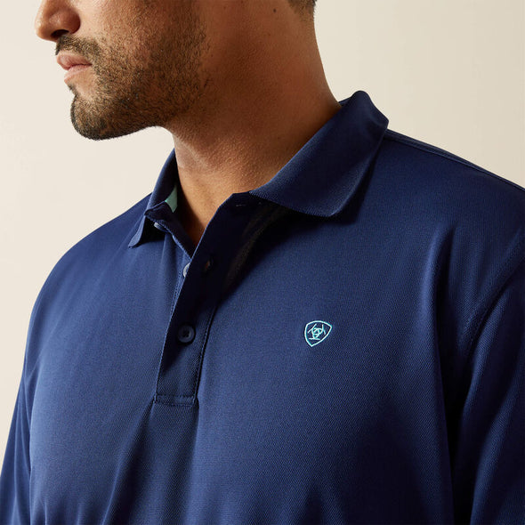 Ariat Men's Tek Polo - Blue Depths