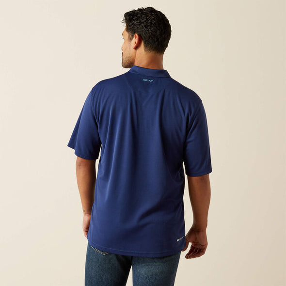 Ariat Men's Tek Polo - Blue Depths