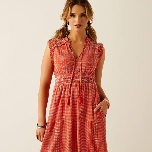 Sunset State of Mind Dress - Chilli