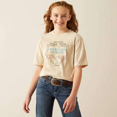 Ariat Girl's Western Spirit T-Shirt - Natural
