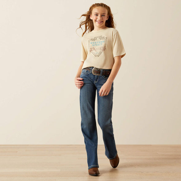 Ariat Girl's Western Spirit T-Shirt - Natural