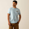 Ariat Men's Ogden Valley Badge T-Shirt - Light Blue